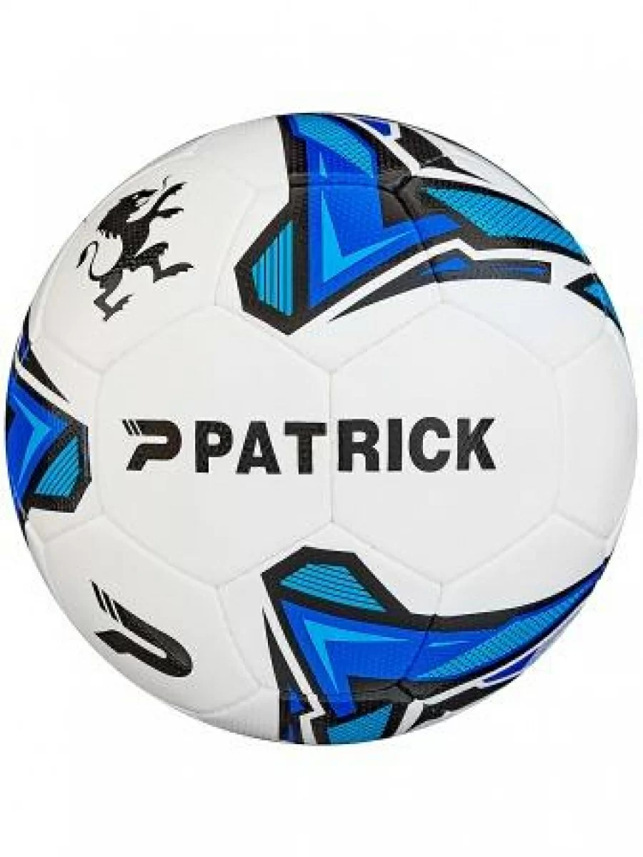 Реальное фото Мяч футбольный Patrick №5 белый/синий от магазина СпортЕВ