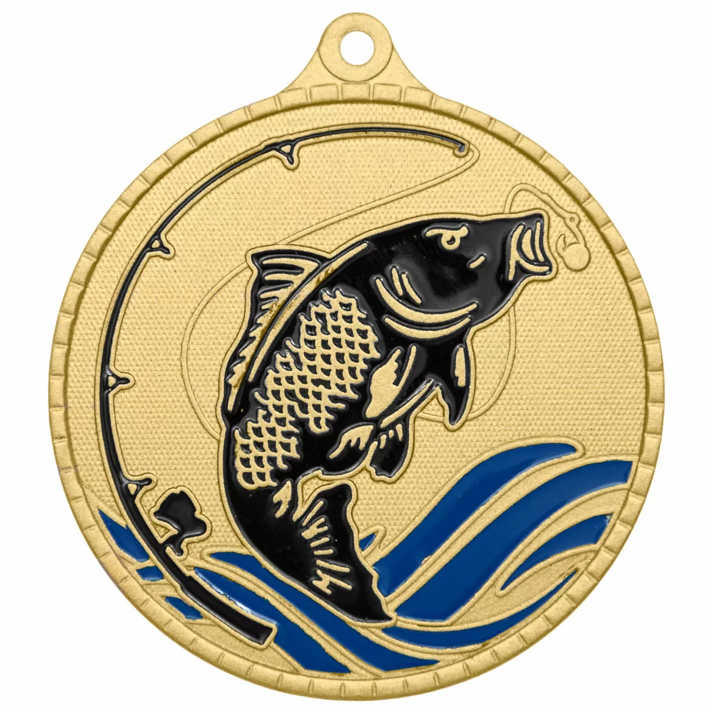 Реальное фото Медаль MZP 651-55/GМ рыболовный спорт (D-55мм, s-2 мм) от магазина Спортев