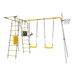 ROMANA Спорт Плюс 2 (желтый/серый) (с пластиковыми качелями) 103.20.08+1.Д-26.01+1.Д-26.01