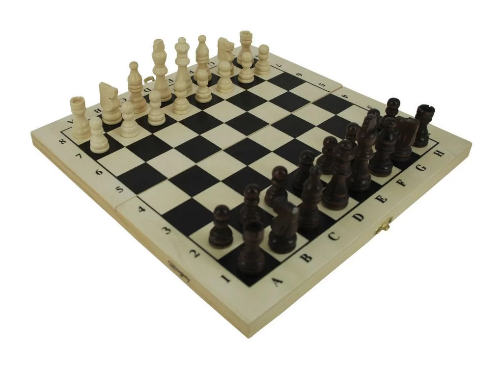 Реальное фото Шахматы деревянные с доской Stingrey 8150М размер доски 29х14,5х3,2 см от магазина СпортЕВ