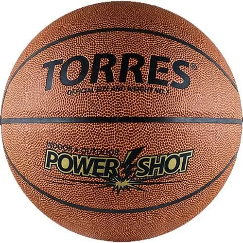 Реальное фото Мяч баскетбольный Torres Power Shot размер №7 ПУ оранжево-белый B32087 от магазина СпортЕВ