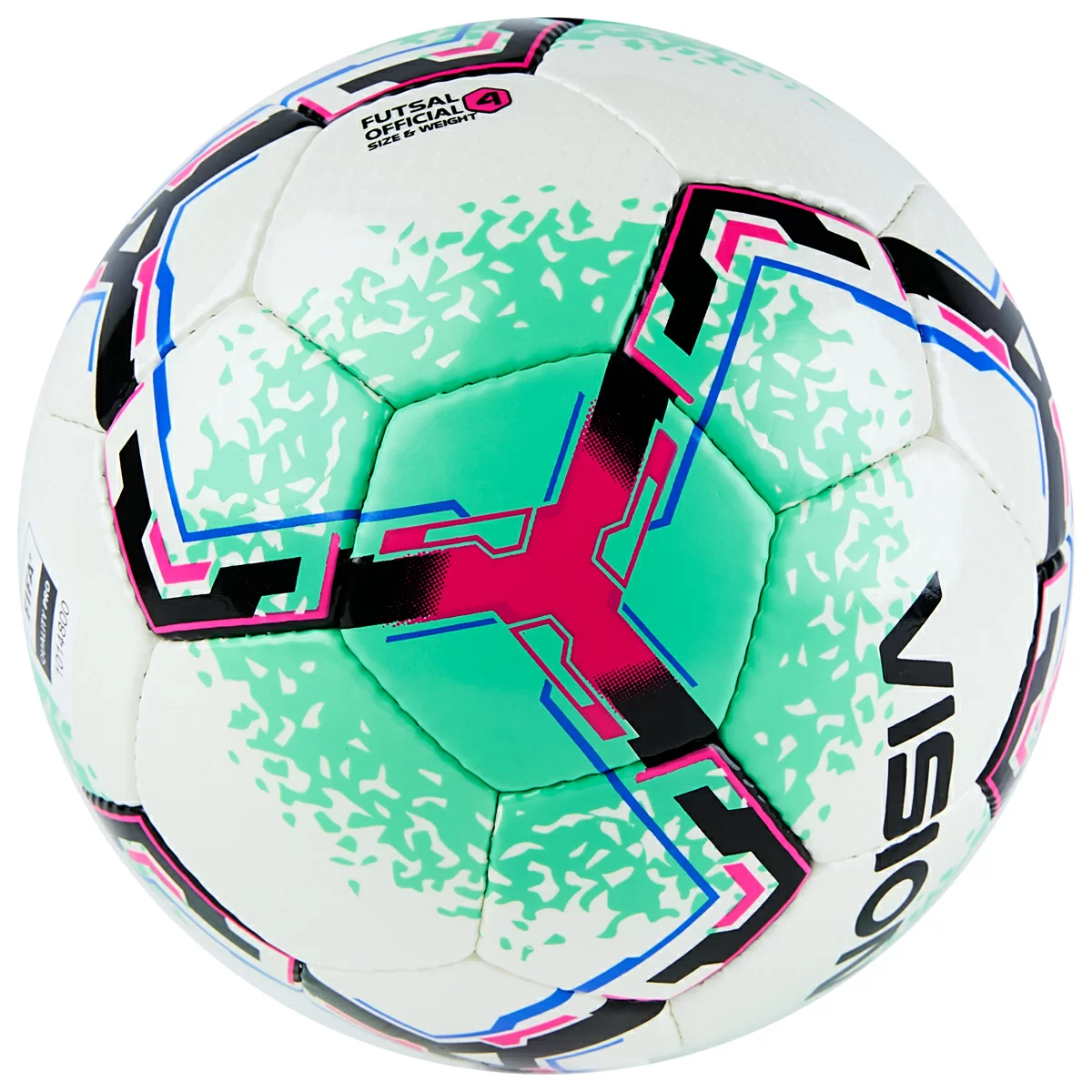 Мяч футзальный Vision SALA+ №4 FIFA Quality Pro ПУ белый/зеленый FS324084 Реальное фото Мяч футзальный Vision SALA+ №4 FIFA Quality Pro ПУ белый/зеленый FS324084 от магазина Спортев