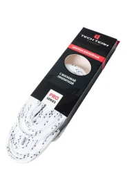 Шнурки хоккейные 274 см с пропиткой TechTeam белые 14927