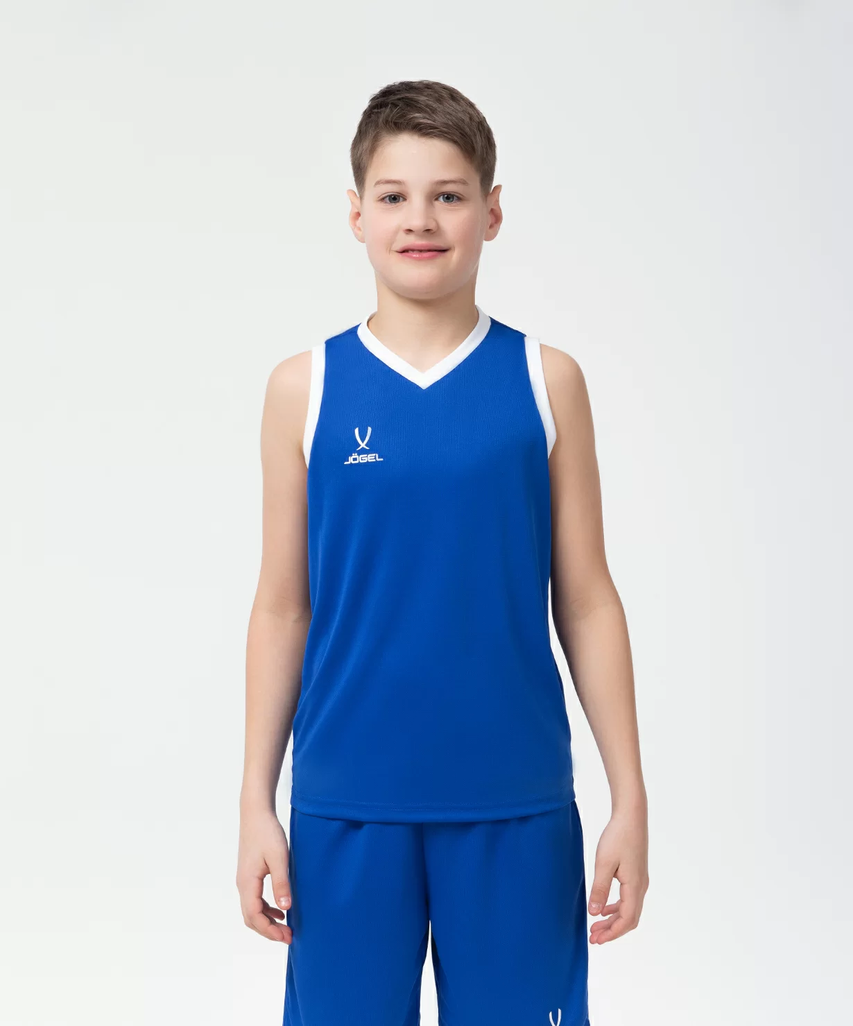 Реальное фото Майка баскетбольная Camp Basic, синий, детский Jögel от магазина Спортев