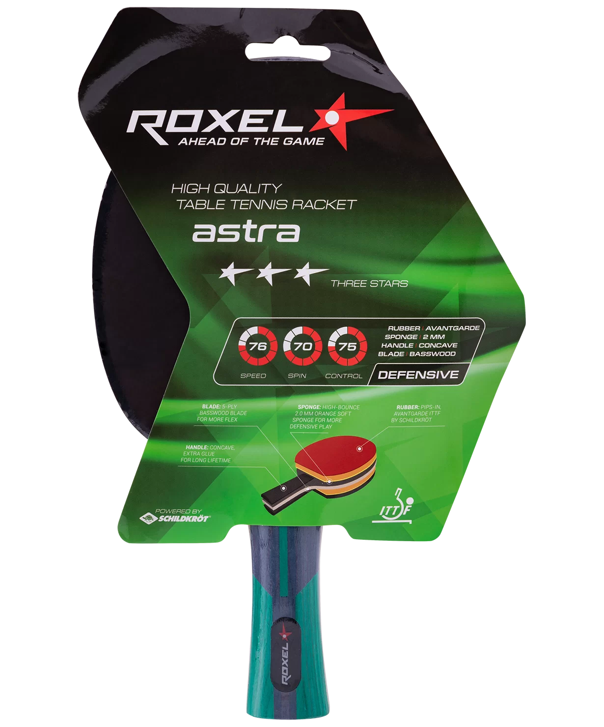 Реальное фото Ракетка для настольного тенниса Roxel 3* Astra коническая 15357 от магазина СпортЕВ