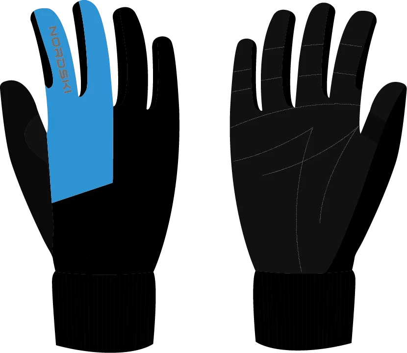 Реальное фото Перчатки Nordski Active black/blue WS NSU115170/NSJ 148170 от магазина СпортЕВ