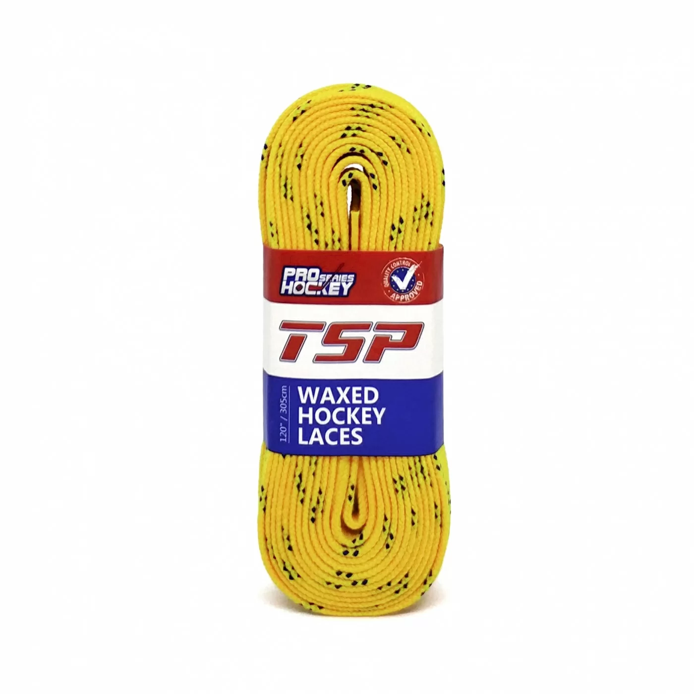 Реальное фото Шнурки хоккейные 244 см с пропиткой TSP Hockey Laces Waxed yellow 2156 от магазина СпортЕВ