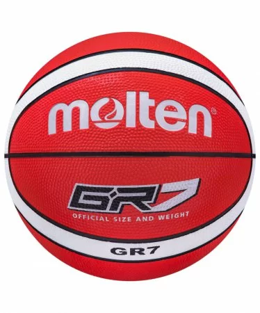 Реальное фото Мяч баскетбольный Molten BGR7-RW размер №7 красно-бело-черный от магазина СпортЕВ
