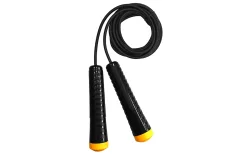 Скакалка 3 м Fortius трос ПВХ, ручки пластиковые с желтыми заглушками F210401-3BE/MY