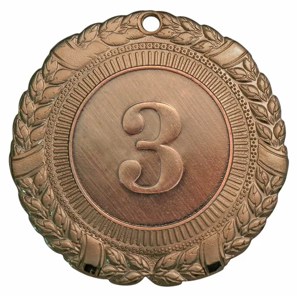 Реальное фото Медаль MZ 28-45/В 3 место (D-45 мм, s-2 мм) от магазина Спортев