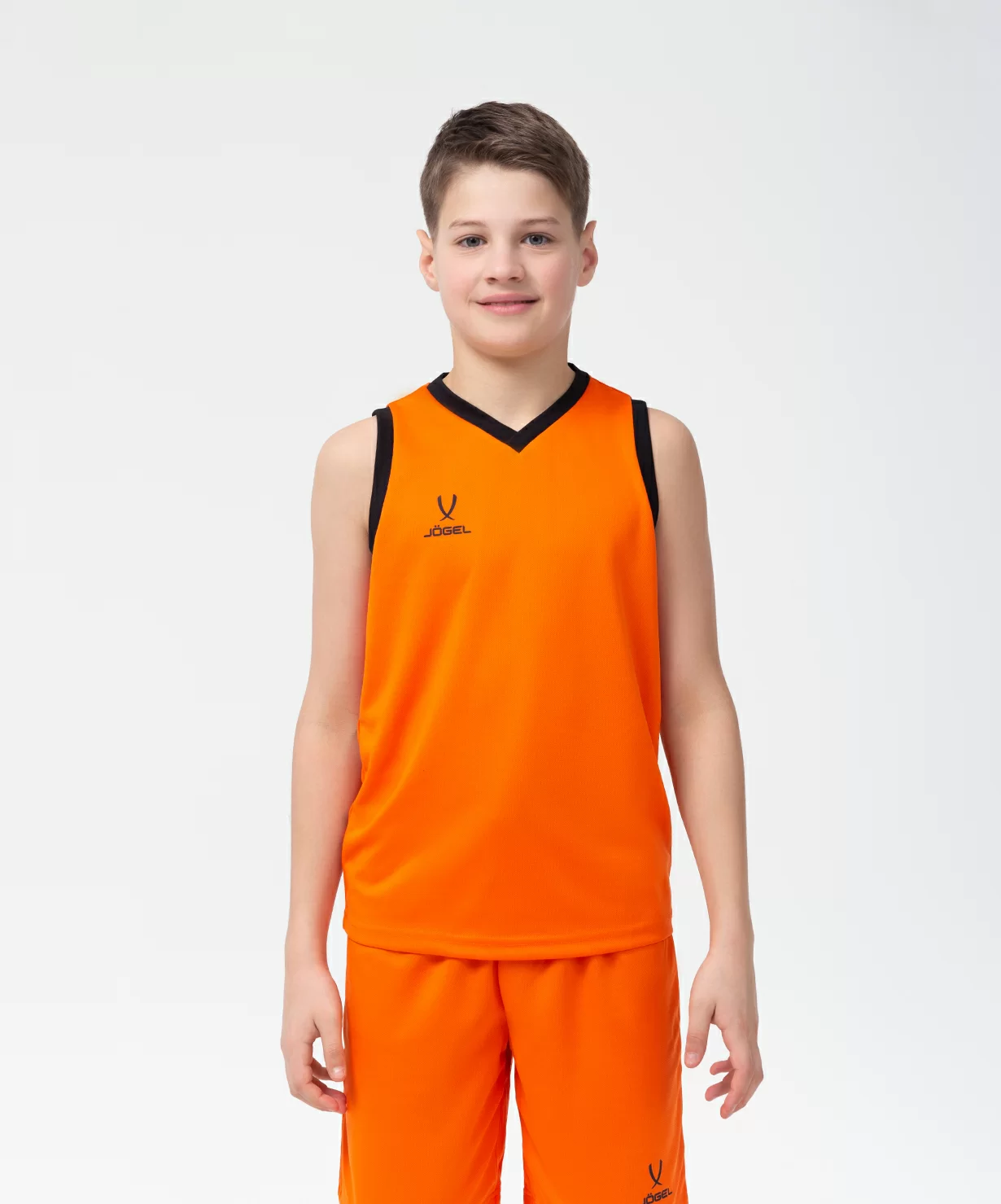 Реальное фото Майка баскетбольная Camp Basic, оранжевый, детский Jögel от магазина Спортев