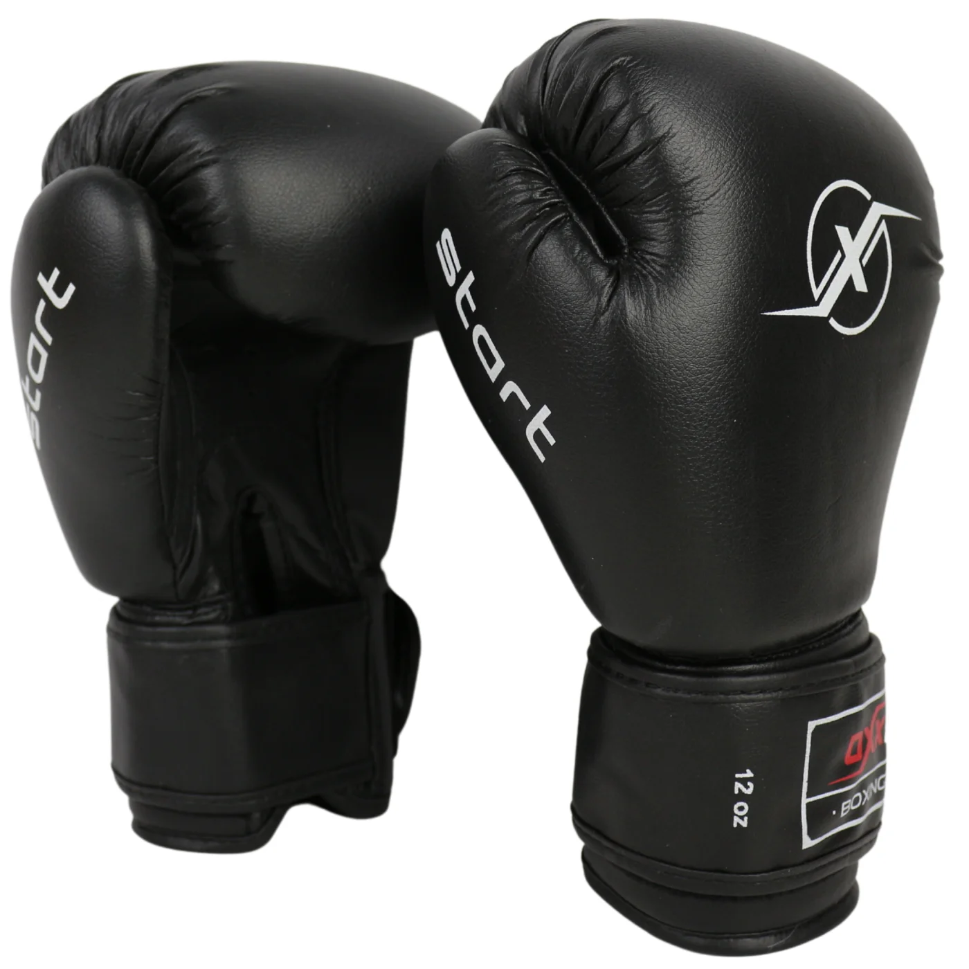 Реальное фото Перчатки боксерские OxxFire Start черные 4492 от магазина Спортев