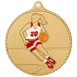 Медаль MZP 625-55/G баскетбол женский (D-55мм, s-2 мм)