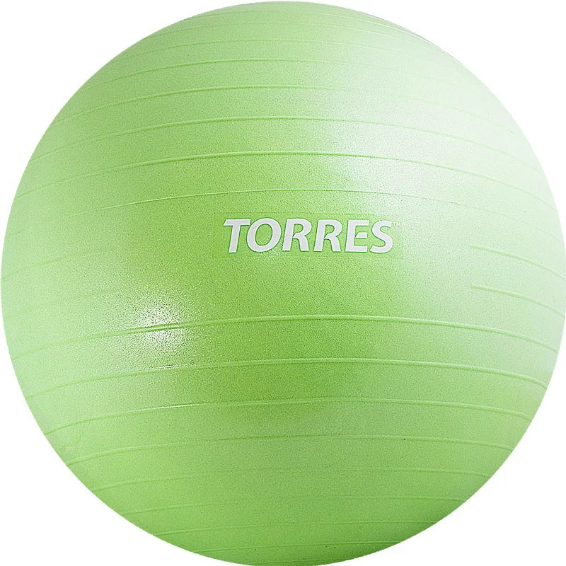 Реальное фото Фитбол 65 см Torres ПВХ антивзрыв, с насосом, зеленый AL121165GR от магазина СпортЕВ