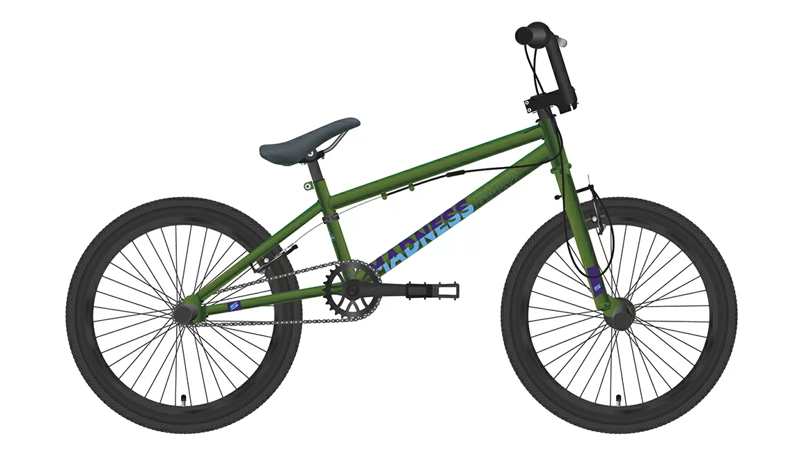 Реальное фото Велосипед Stark Madness BMX 2 (2022) зеленый/голубой от магазина СпортЕВ