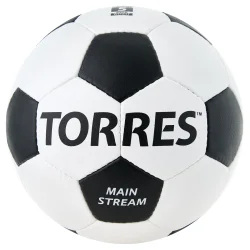Мяч футбольный Torres Main Stream р.5 32 п. ПУ белый-черный F30185