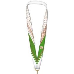 Лента для медали бело-зеленая знак ГТО (1-сторонняя, 25 мм)