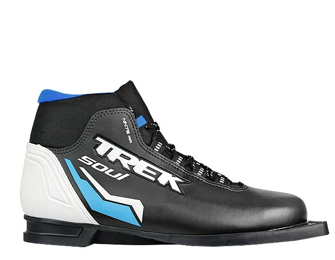 Реальное фото Ботинки лыжные Trek Soul синт. черн-син. (75мм) от магазина СпортЕВ
