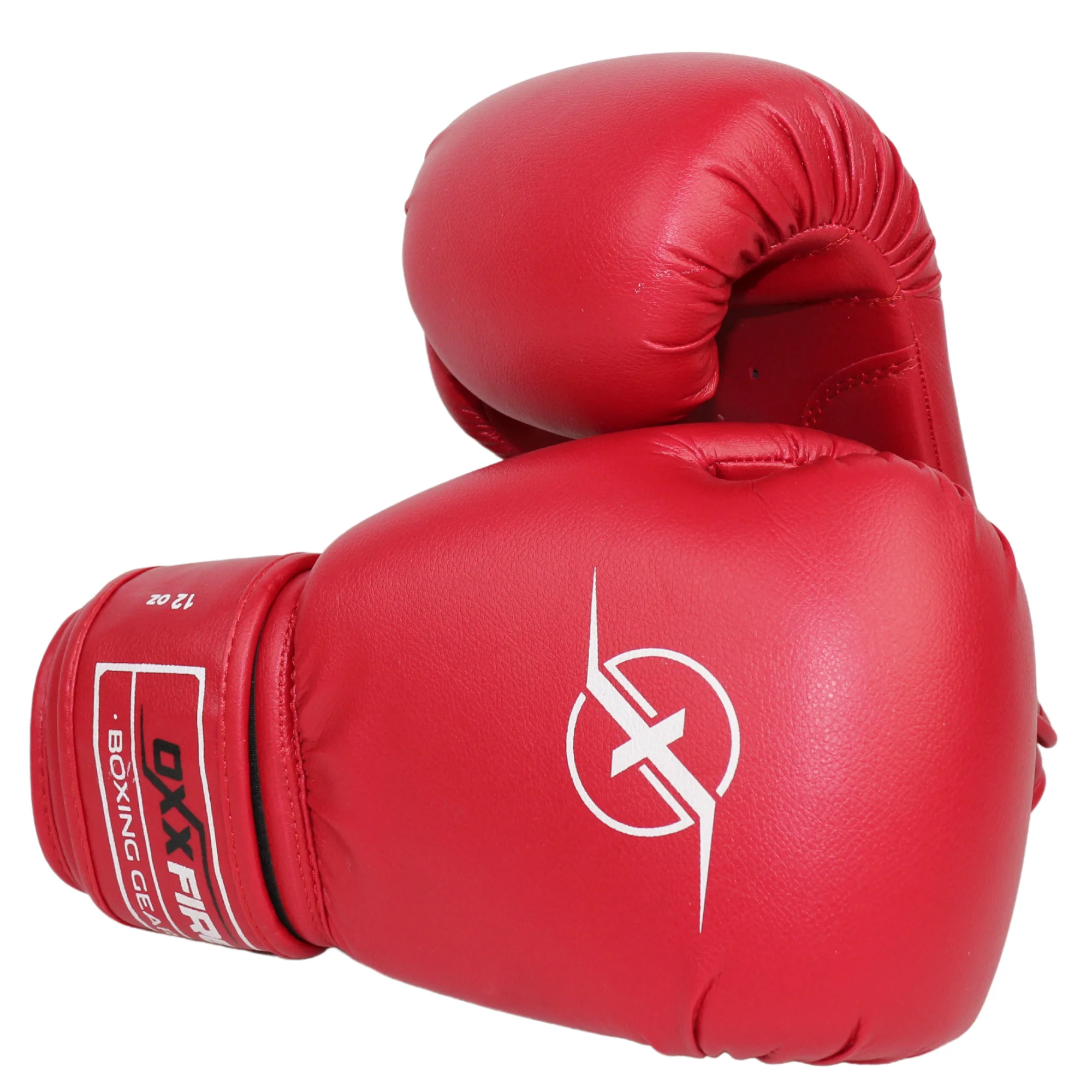 Реальное фото Перчатки боксерские OxxFire Start красные 4494 от магазина Спортев