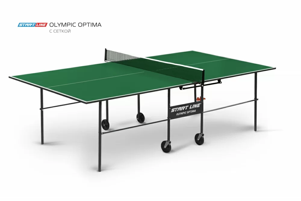 Реальное фото Теннисный стол Start Line Olympic Optima green от магазина СпортЕВ