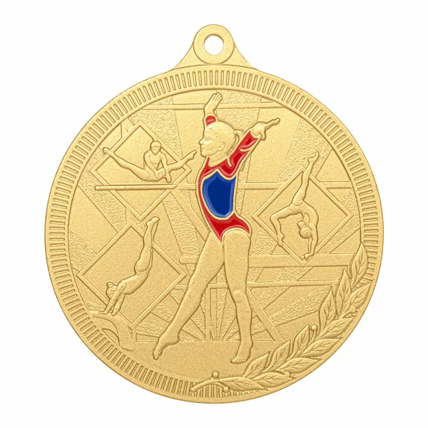 Реальное фото Медаль MZP 589-55/G гимнастика женская (D-55мм, s-2 мм) от магазина СпортЕВ