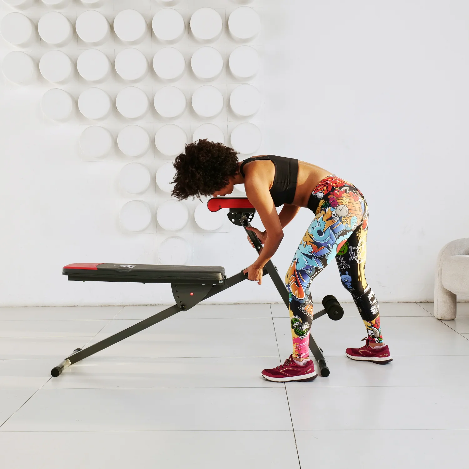 Реальное фото Скамья для пресса/ гиперэкстензия DFC D1107 от магазина Спортев