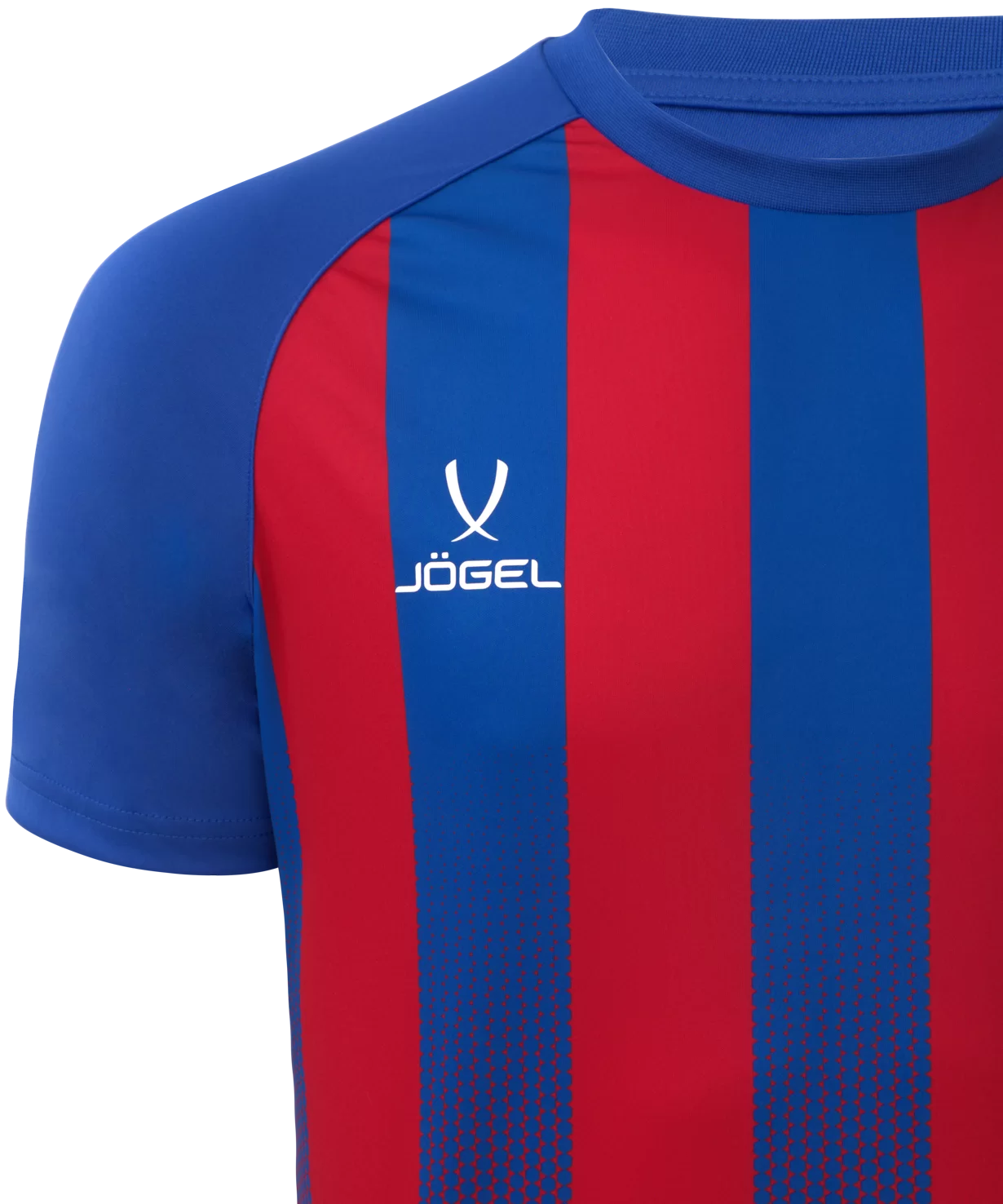 Реальное фото Футболка игровая Camp Striped Jersey, красный/синий Jögel от магазина Спортев