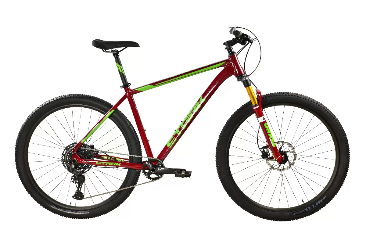 Реальное фото Велосипед Stark Armer 29.6 HD (2024) бордовый/зеленый от магазина Спортев
