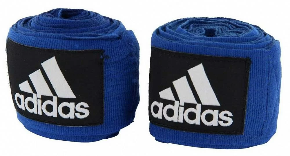 Реальное фото Бинты боксерские 2.55 м Adidas New Rules Boxing Crepe Bandage синие adiBP031 от магазина СпортЕВ