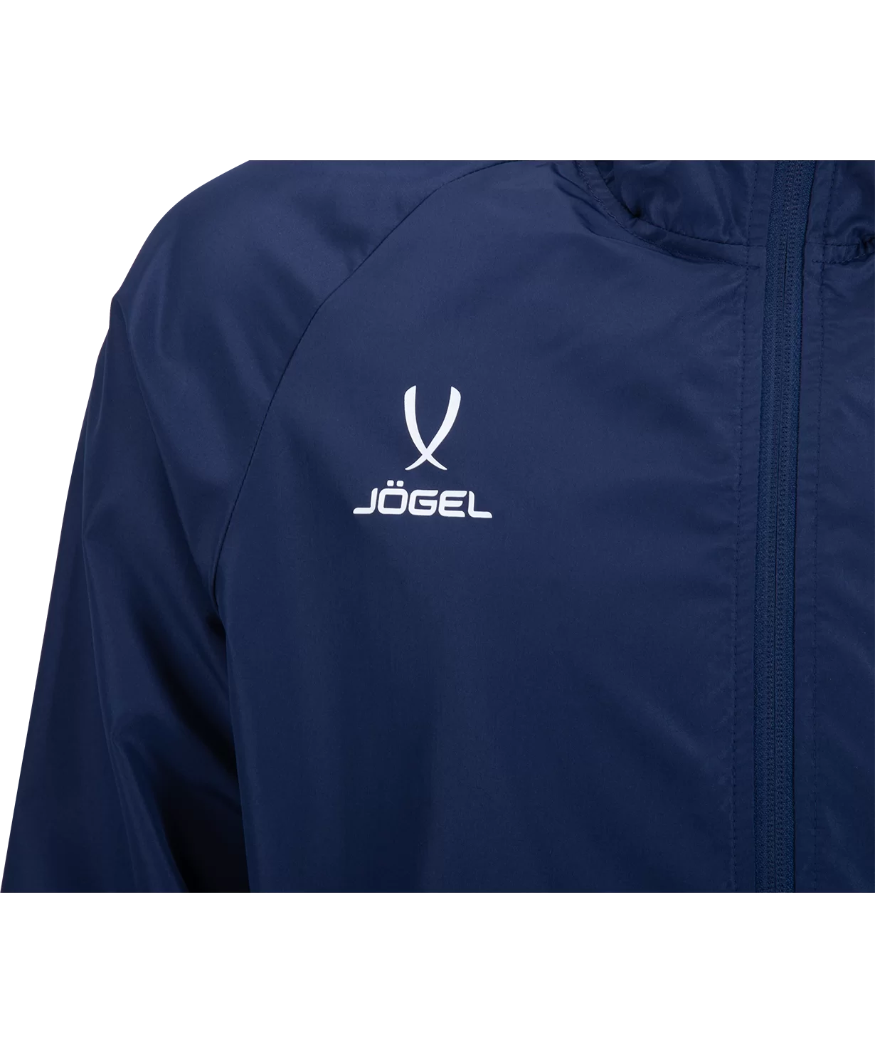 Реальное фото Куртка ветрозащитная CAMP Rain Jacket, темно-синий, детский Jögel от магазина СпортЕВ