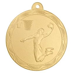 Медаль MZ 63-50/GM баскетбол (D-50мм, s-2мм)