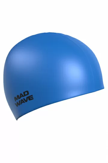 Реальное фото Шапочка для плавания Mad Wave Light blue M0535 03 0 03W от магазина СпортЕВ
