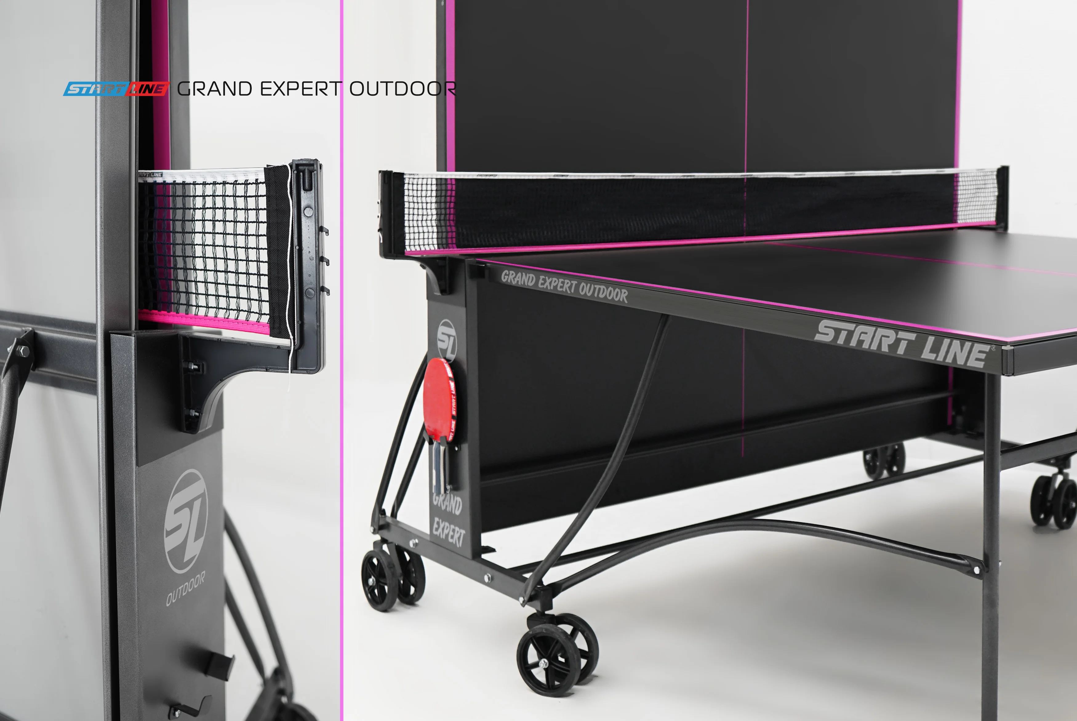 Реальное фото Стол теннисный GRAND EXPERT 6 Всепогодный Black от магазина Спортев