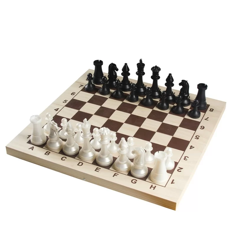Реальное фото Шахматы гроссмейстерские пластмассовые (d38) с доской 43*21*5,5 см Ш-18 от магазина СпортЕВ