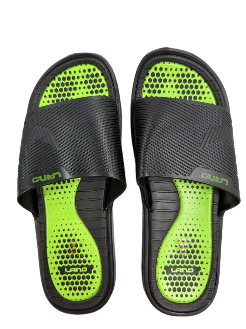 Реальное фото Шлепанцы Lano мужские зеленый KL-4-6143-5 от магазина Спортев