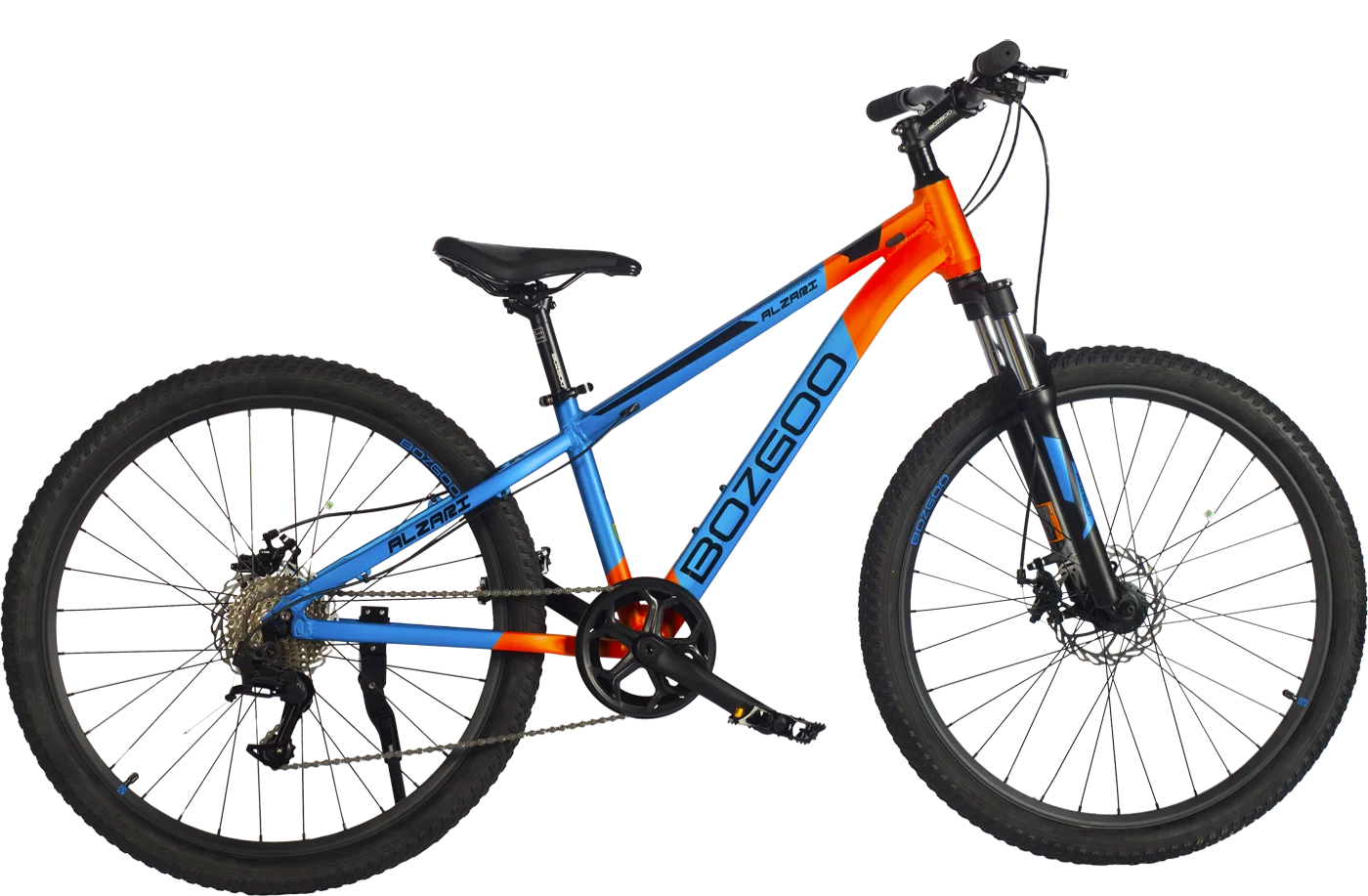 Реальное фото Велосипед BOZGOO Alzari 26" св.синий/оранжевый 24358 от магазина Спортев