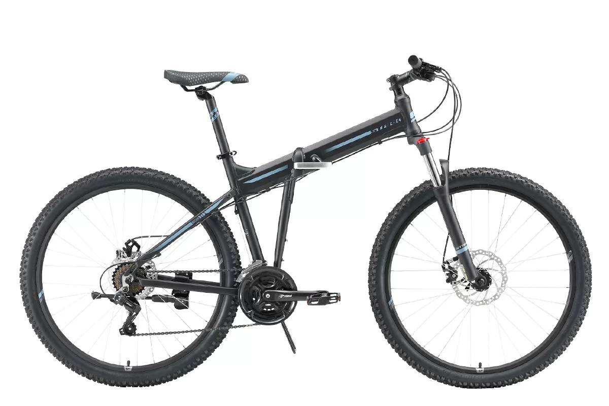 Реальное фото Велосипед Stark Cobra 27.2 D (2023) черный/серый/черный от магазина СпортЕВ