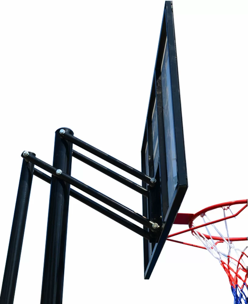 Реальное фото Баскетбольная мобильная стойка DFC STAND56P 143x80cm поликарбонат (два короба) от магазина СпортЕВ