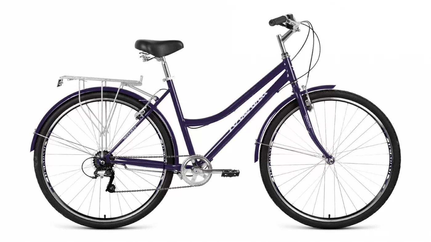 Реальное фото Велосипед Forward Talica 28 2.0 (2021) темно-синий/сиреневый от магазина СпортЕВ