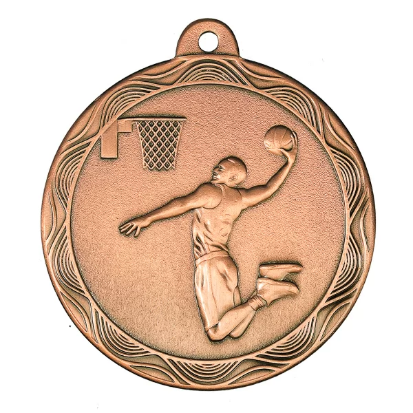 Реальное фото Медаль MZ 63-50/В баскетбол (D-50 мм, s-2,5 мм) от магазина СпортЕВ