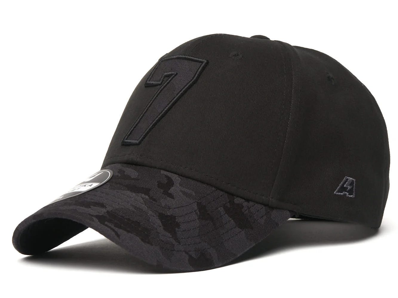 Реальное фото Бейсболка №7 черная р.55-58 20689 от магазина Спортев