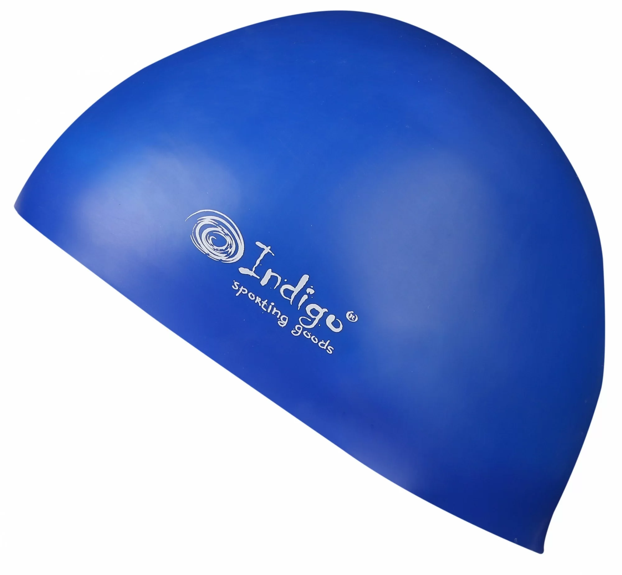 Реальное фото Шапочка для плавания Indigo Стартовая 3Dформа синяя IN085 от магазина СпортЕВ