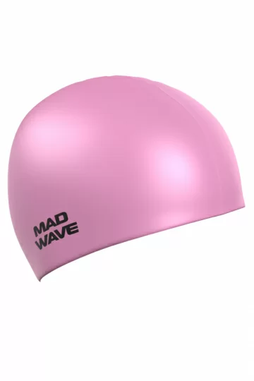 Реальное фото Шапочка для плавания Mad Wave Pastel pink  M0535 04 0 11W от магазина СпортЕВ