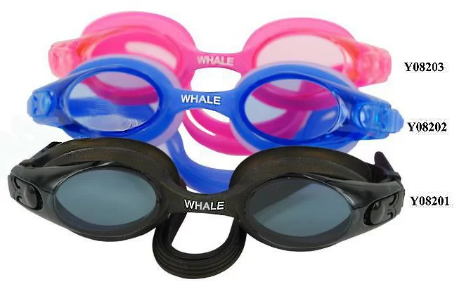 Реальное фото Очки для плавания Whale Y08202(CF-8202) для взрослых синий/синий от магазина СпортЕВ