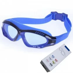 Очки-маска для плавания R18013 с берушами сине/черные