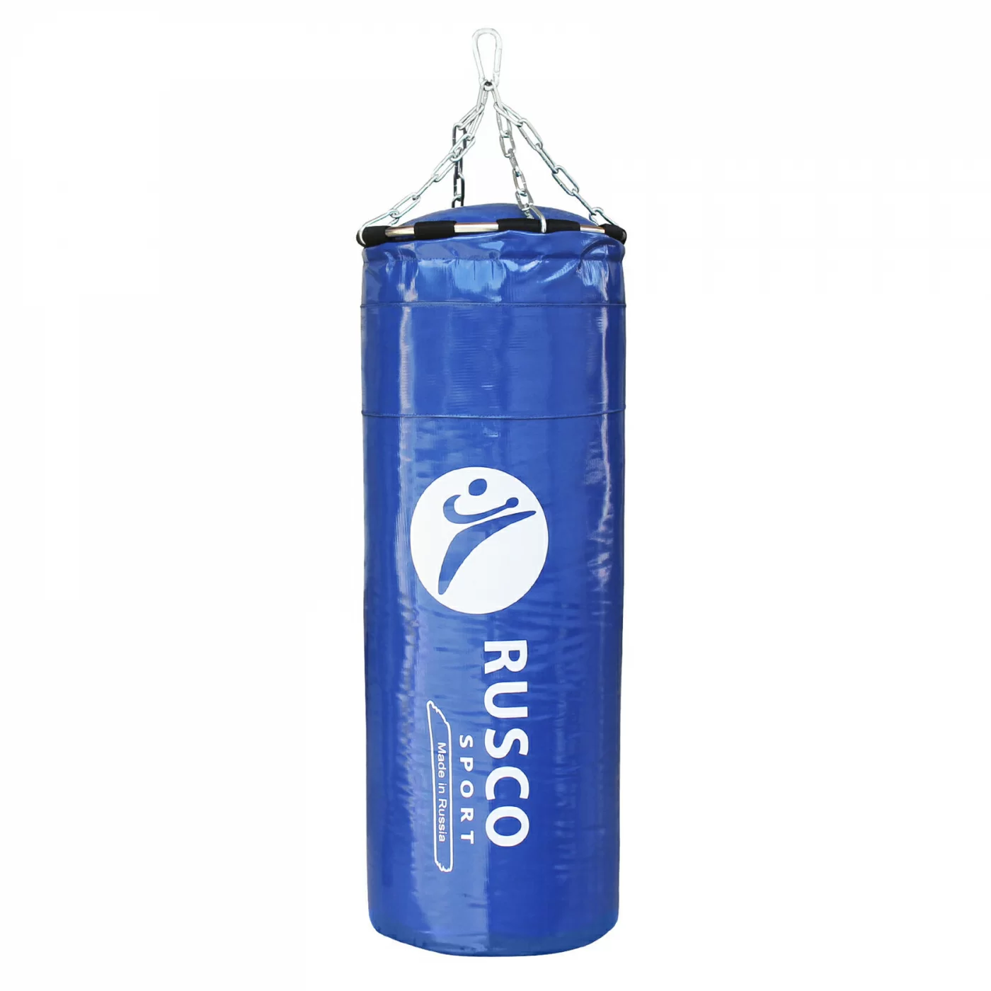 Реальное фото Мешок боксерский RuscoSport 35 кг (+/- 5 кг), 120 см, d-35 см синий 4761 от магазина СпортЕВ