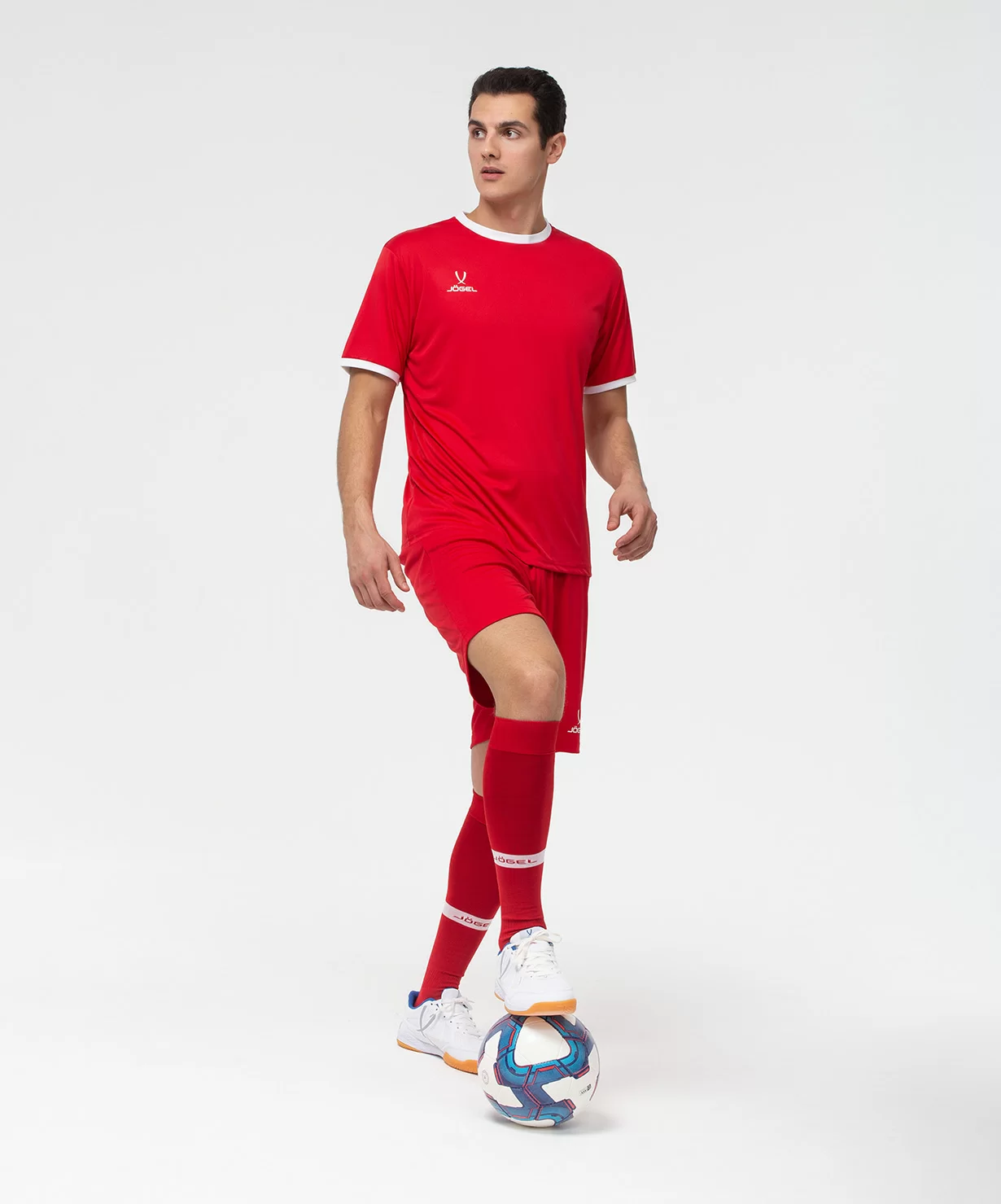 Реальное фото Футболка футбольная CAMP Origin, красный/белый Jögel от магазина Спортев