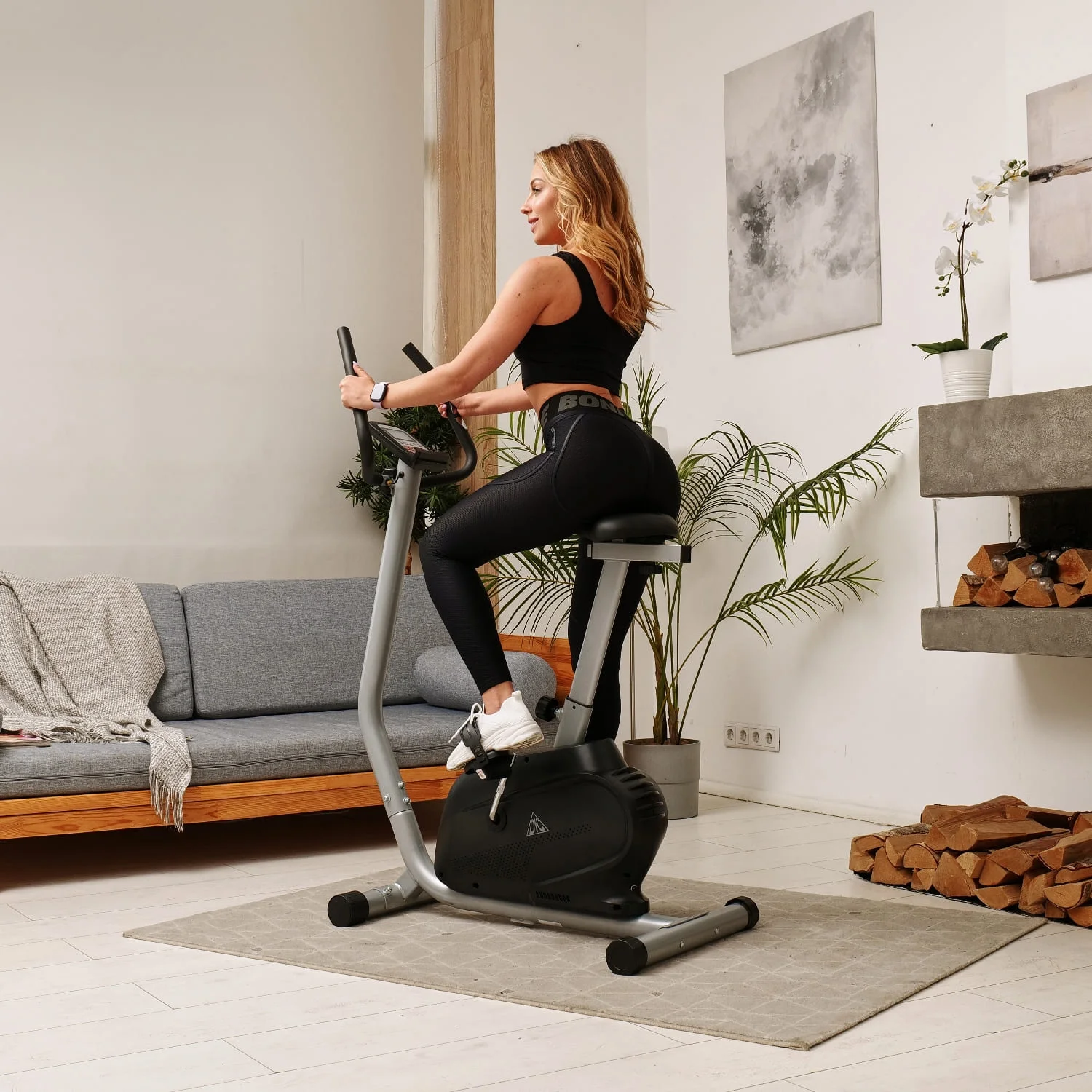 Реальное фото Велотренажер DFC B5906P магнитный эл.привод от магазина Спортев