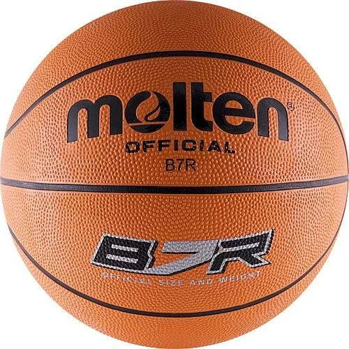 Реальное фото Мяч баскетбольный Molten B7R размер №7 оранж-черный от магазина СпортЕВ
