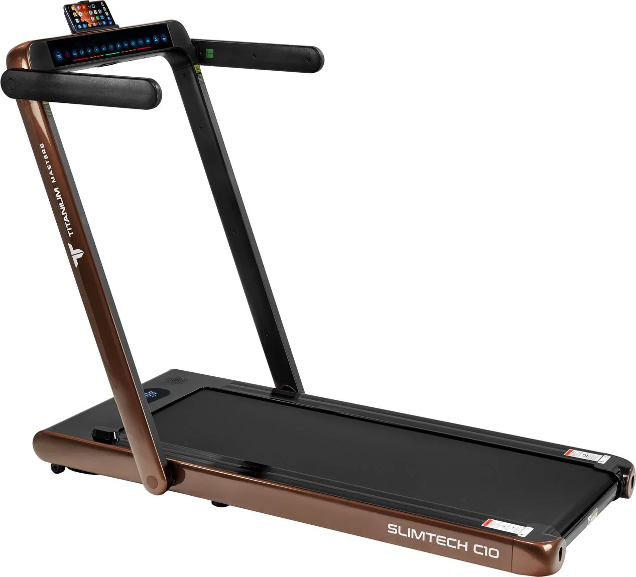 Реальное фото Беговая дорожка Titanium Masters Slimtech C10, коричневая от магазина Спортев